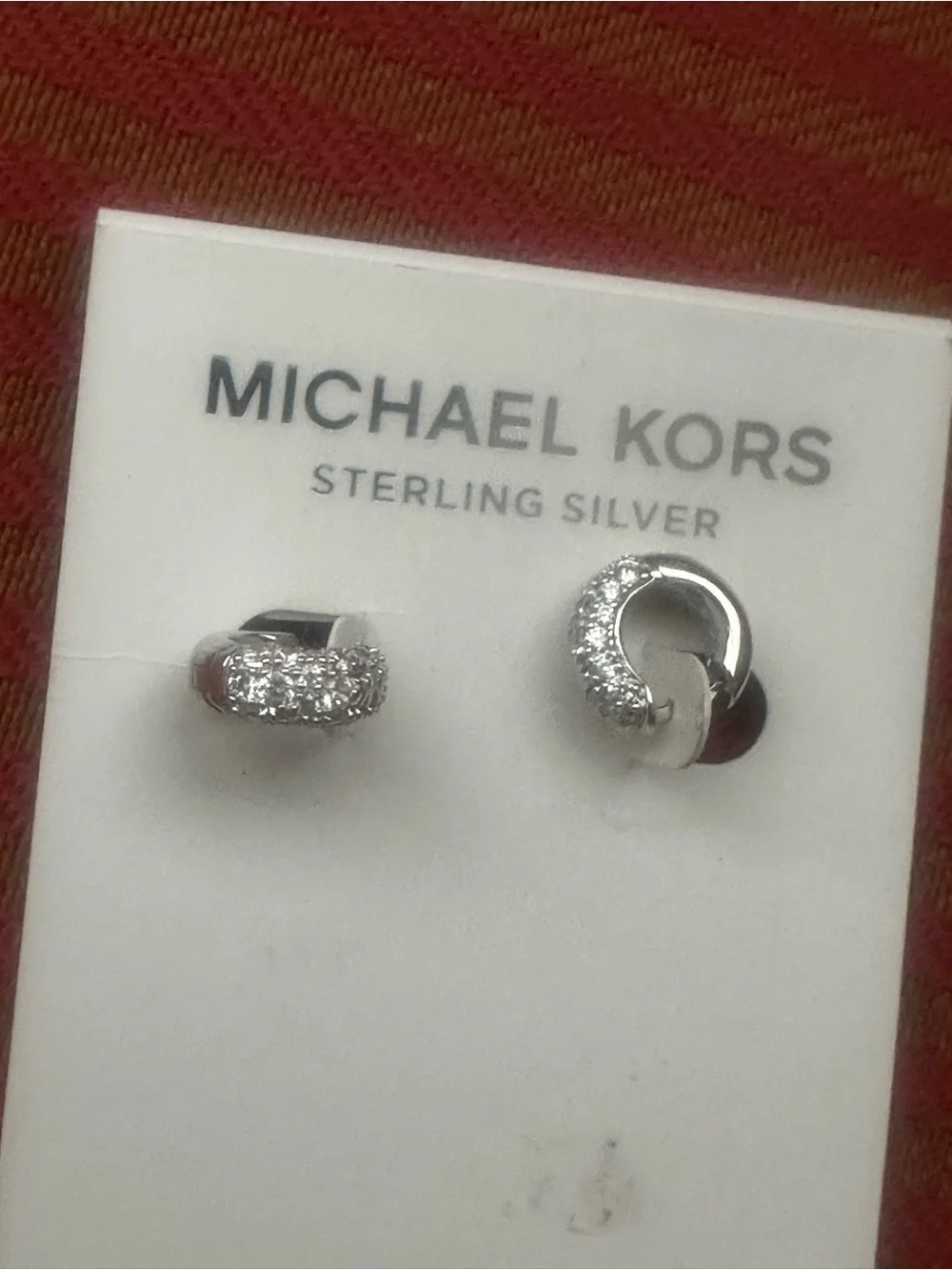 NWT! Michael Kors Sterling Silver Huggie Hoop Earrings. Retails at $95
